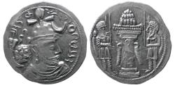 Ancient Coins - SASANIAN KINGS. Yazdgird I. 399-420. AR Drachm. Herat mint. Great example of this Rare issue.