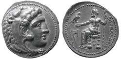 Ancient Coins - KINGS of MACEDON, Alexander III, 336-323 BC. AR Tetradrachm. Lifetime issue. Tarsos mint.