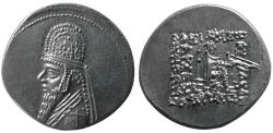 Ancient Coins - KINGS of PARTHIA; Mithradates II. 121-91 BC. AR Drachm. Elegant style. Fully lustrous.