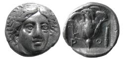 Ancient Coins - CARIA. Islands off Caria. Rhodes. Ca. 340-316 BC. AR Hemidrachm. Lovely style. Very Rare.