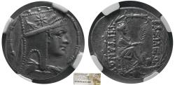 Ancient Coins - KINGS OF ARMENIA, Tigranes II. 95-56 BC. AR Tetradrachm. NGC-Choice XF.