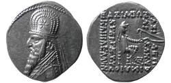 Ancient Coins - KINGS of PARTHIA, Gotarzes I. 91-87 BC. AR Drachm. Lightly toned. Lustrous. Rare.