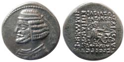 Ancient Coins - KINGS of PARTHIA. Orodes II. 57-38 BC. AR Drachm.  Court at Rhagae mint.