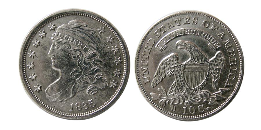 UNITED STATES. 1835. 10 Cents. | North & Central American and Caribbean ...