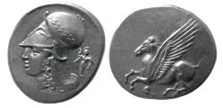 Ancient Coins - CORINTHIA, Corinth. Circa 345-307 BC. AR Stater. Excellent metal. Lustrous.