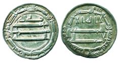 World Coins - ABBASID: al-Amin, Silver dirham, Mint of Madinat al-Salam, AH 194, Rabi Allah, Superb EF