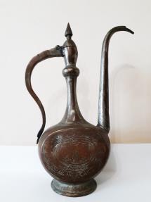 World Coins - IRAN: 19th century Qajar era Persian Islamic Antique Ewer Pitcher Engraved and Inscribed!
