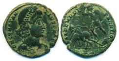 Ancient Coins - ROMAN, IMPERIAL: CONSTANTIUS II, AD 324-337,  Æ Maiorina, Mint of Heraclea, desert Patina