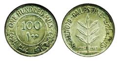 World Coins - PALESTINE, ISRAEL: 1942 WWII era Silver 100 Mils UNC.!