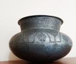 World Coins - IRAN, AFGHANISTAN: Safavid Style Old Islamic Engraved Copper Basin A Beauty!
