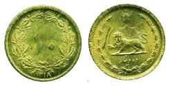 World Coins - IRAN: 1939 REZA SHAH PAHLAVI 10 Dinar SH 1318, UNC.!