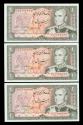 World Coins - IRAN: 3 consecutive Muhammad Reza Shah Pahlavi 20 Rial Banknotes, SH 1353 (1974), Gem UNC. Triple!