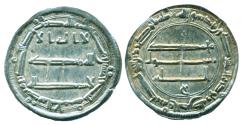 World Coins - ABBASID: al-Mansur, Silver dirham, Mint of Madinet al-Salam, AH 153, Superb EF