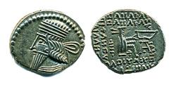 Ancient Coins - PARTHIAN EMPIRE: PAKOROS I; 78-120 C.E.; Silver Drachm, Mint of Ecbatana, Superb AU