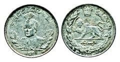 World Coins - IRAN, Qajar: Ahmad Shah, Silver 500 dinars, AH 1331 (1912), AU-UNC.