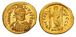 Ancient Coins - BYZANTINE EMPIRE.  Anastasios I, 491-518 AD.  Gold Solidus.