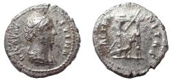 Ancient Coins - Diva Faustina Senior. Died AD 140/1. AR Denarius