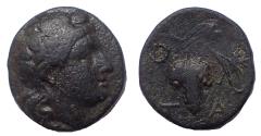 Ancient Coins - Aeolis, Temnos. 3rd-2nd centuries BC. Æ 17