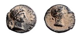 Ancient Coins - Seleucis and Pieria. Balanea (as Leucas-Claudia). 1st century. Ae 17. Very Rare.