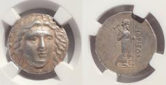 Ancient Coins - Carian Satraps. Hidrieus (ca. 351-344 BC). AR tetradrachm. NGC XF 5/5.