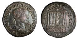 Ancient Coins - Pisidia. Antiochia. Gordian III, 238-244. Ae 33. Temple of Mên. Finest example known.