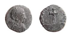 Ancient Coins - Galla Placidia, Augusta, 421-450. Ae 11. Very Rare.