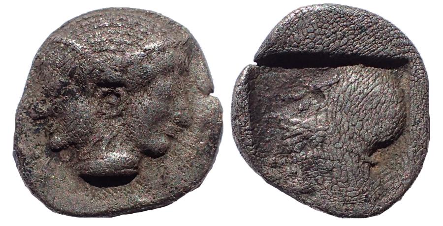 Mysia, Lampsakos. Circa 500-450 BC. AR Obol | Greek Coins