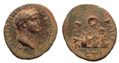 Ancient Coins - Cappadocia, Caesarea, Domtian, as Caesar, AD 77-78. Ae 20. Rare.