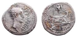 Ancient Coins - Cn. Domitius Ahenobarbus. Denarius, mint moving with Ahenobarbus in 41 BC. Very Rare.