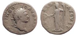 Ancient Coins - Domitian. As Caesar, struck under Vespasian, AD 69-81. AR Denarius