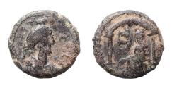Ancient Coins - Justinian I. 527-565. Æ Pentanummium. Antioch mint. Struck 527-529.