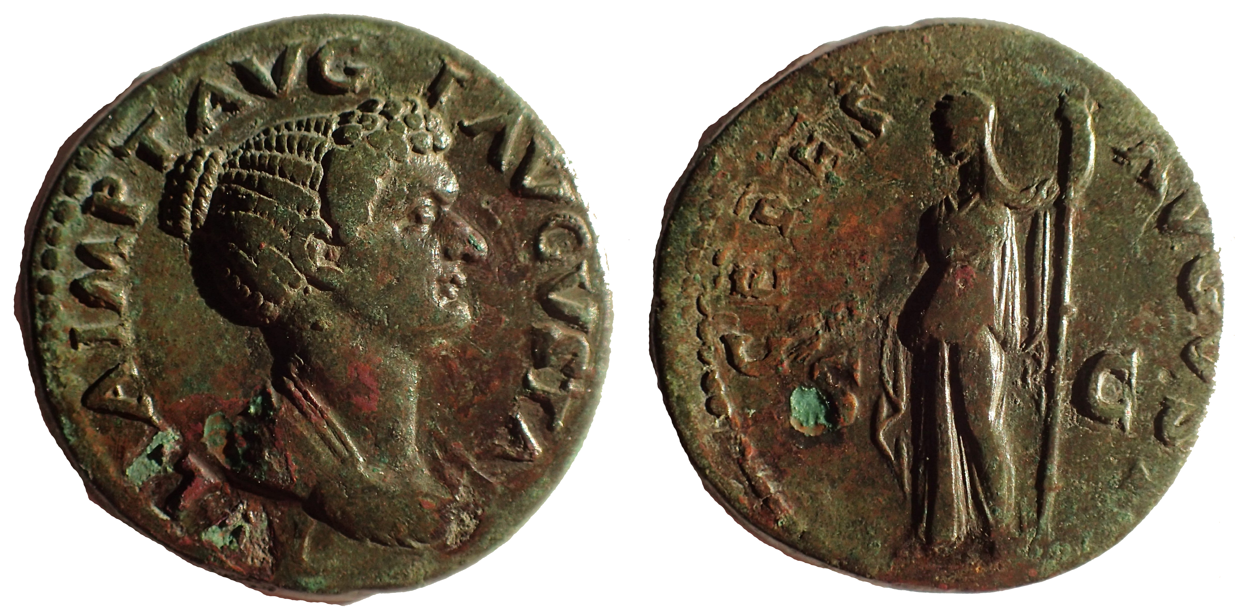 Julia Titi, 79-81 BC. AE Dupondius, Rare