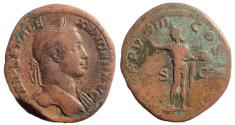 Ancient Coins - Severus Alexander, 222-235 AD. Æ Sestertius. Sol.