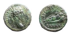 Ancient Coins - Thrace. Augusta Traiana. Marcus Aurelius (161-180). Ae 19. Hermaphrodite. Very rare.