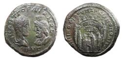 Ancient Coins - Moesia. Marcianopolis. Gordian III (AD 238-244). AE 29. Aerial view of the city. Very Rare.