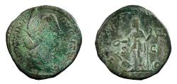 Ancient Coins - Faustina II (Augusta, 147-176). Sestertius.