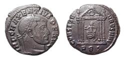 Ancient Coins - Maxentius. AD 307-312. Æ Follis. Temple of Roma