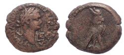 Ancient Coins - Egypt, Alexandria Domitian, 81-96 Obol circa 85-86 (year 5), Æ 20. Rare.