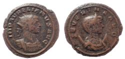 Ancient Coins - Aurelian, with Severina. AD 270-275. Æ Double Sestertius. Rare.