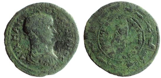 Ancient Coins - Cilicia. Irenopolis-Neronias. Gordian III, 238-244. Ae 32, Zodiac reverse. Unique.