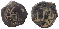 Ancient Coins - Judaea, Herodians. Agrippa I. 37-43 CE. Æ Prutah