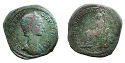 Ancient Coins - Orbiana, wife of Severus Alexander, 226-227 AD. Æ sestertius. Rare.