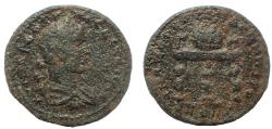 Ancient Coins - Cilicia, Anazarbus. Herennius Etruscus. As Caesar, AD 249-251. Æ Triassaria, Rare.