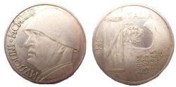 World Coins - Italy, Mussolini. 20 Lire 1943. 35 mm. 15.7 gm. Fantasy issue, stuck in the 1970s.