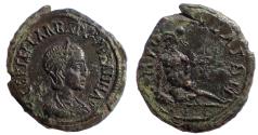 Ancient Coins - Orbiana Æ24 of Prusa ad Olympum, Bithynia. Circa 222-235. Suicide of Ajax. Finest of two known.