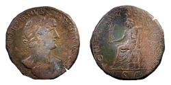 Ancient Coins - Hadrian. AD 117-138. Æ Sestertius
