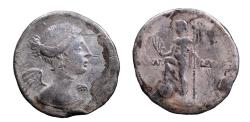 Ancient Coins - Octavian (31-27 BC), Denarius 32-29 BC. Victory at Actium. Rare.