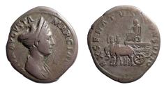 Ancient Coins - Diva Marciana, struck under Trajan, AD 113. Ar Denarius. Very Rare.