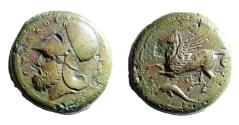 Ancient Coins - Sicily. Syracuse. Dilitron. 344-317 BC. Time of Timoleon and the Third Democracy. Ae 26. Very Rare.