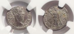 Ancient Coins - Pescennius Niger (AD 193-194). AR denarius. NGC XF 4/5. Rare.